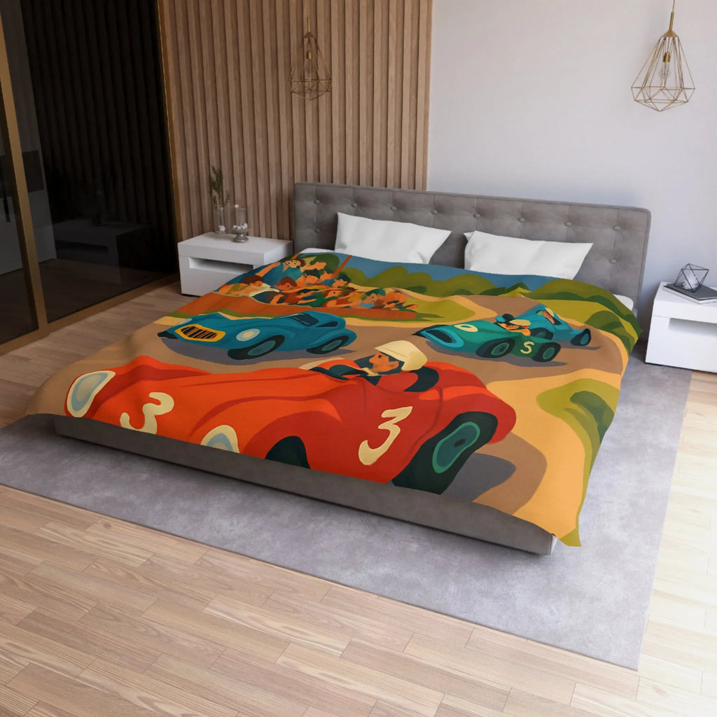 Housse de Couette Microfibre Art Graphique Contemporain Style Décoratif Chambre Tendance