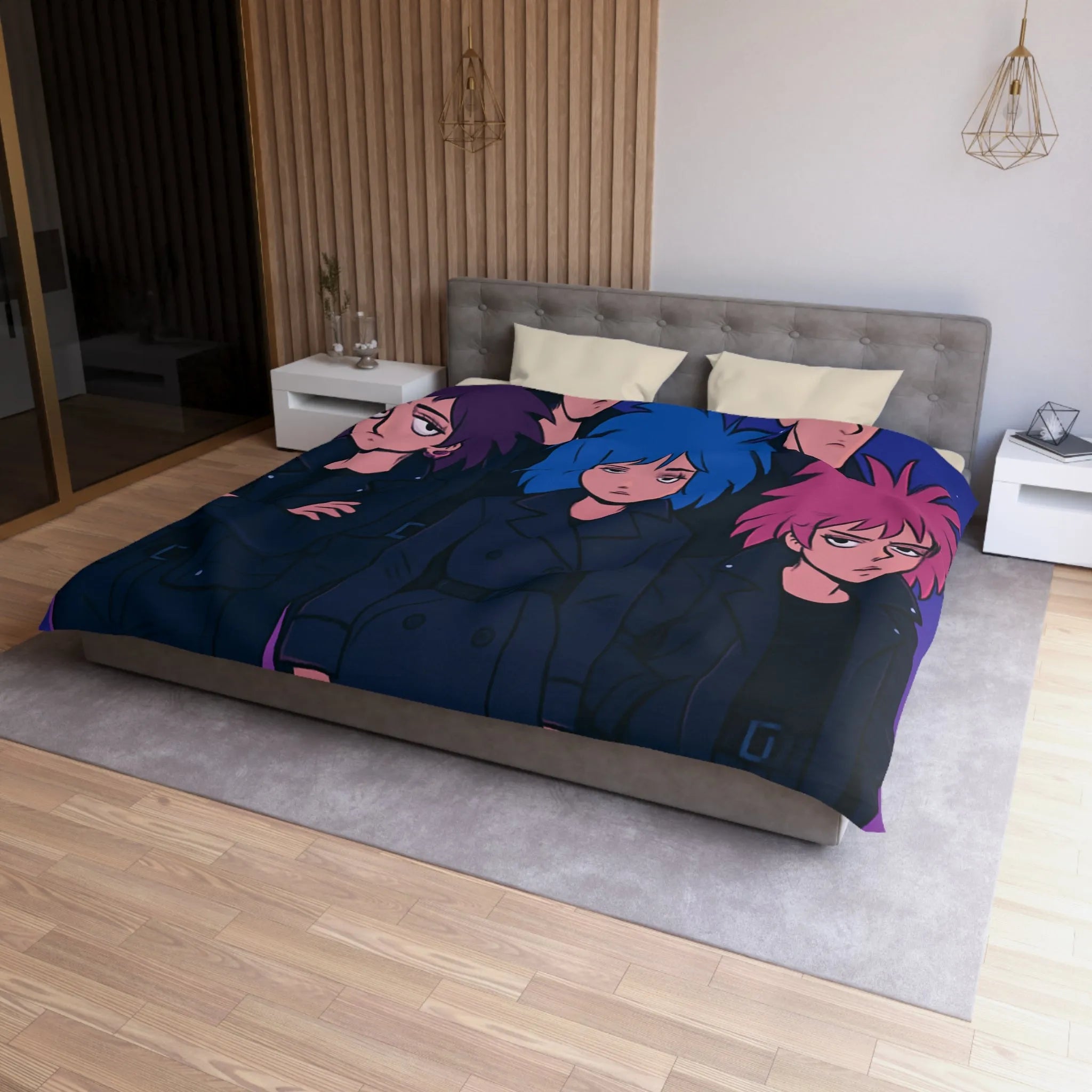 Housse de Couette Microfibre Création Artistique Moderne Design Exclusif Décoration Chambre