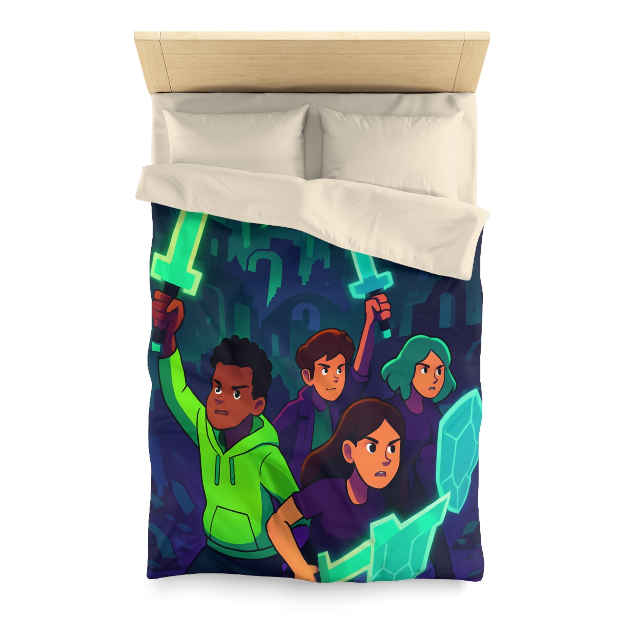 Housse de Couette Microfibre Création Artistique Moderne Design Exclusif Décoration Chambre