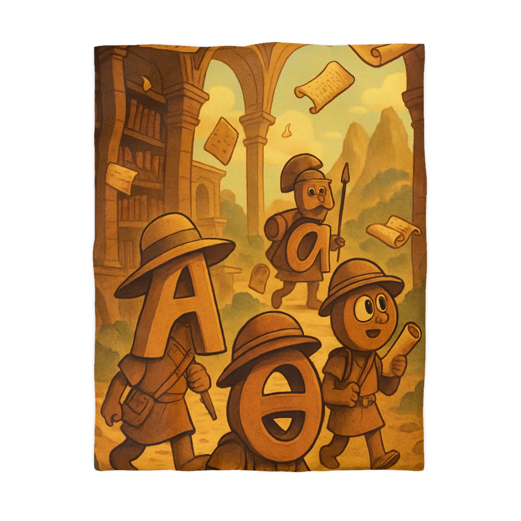 Explorez un Monde de Lettres Animées pour Housse de Couette Enfant Aventure Illustrée