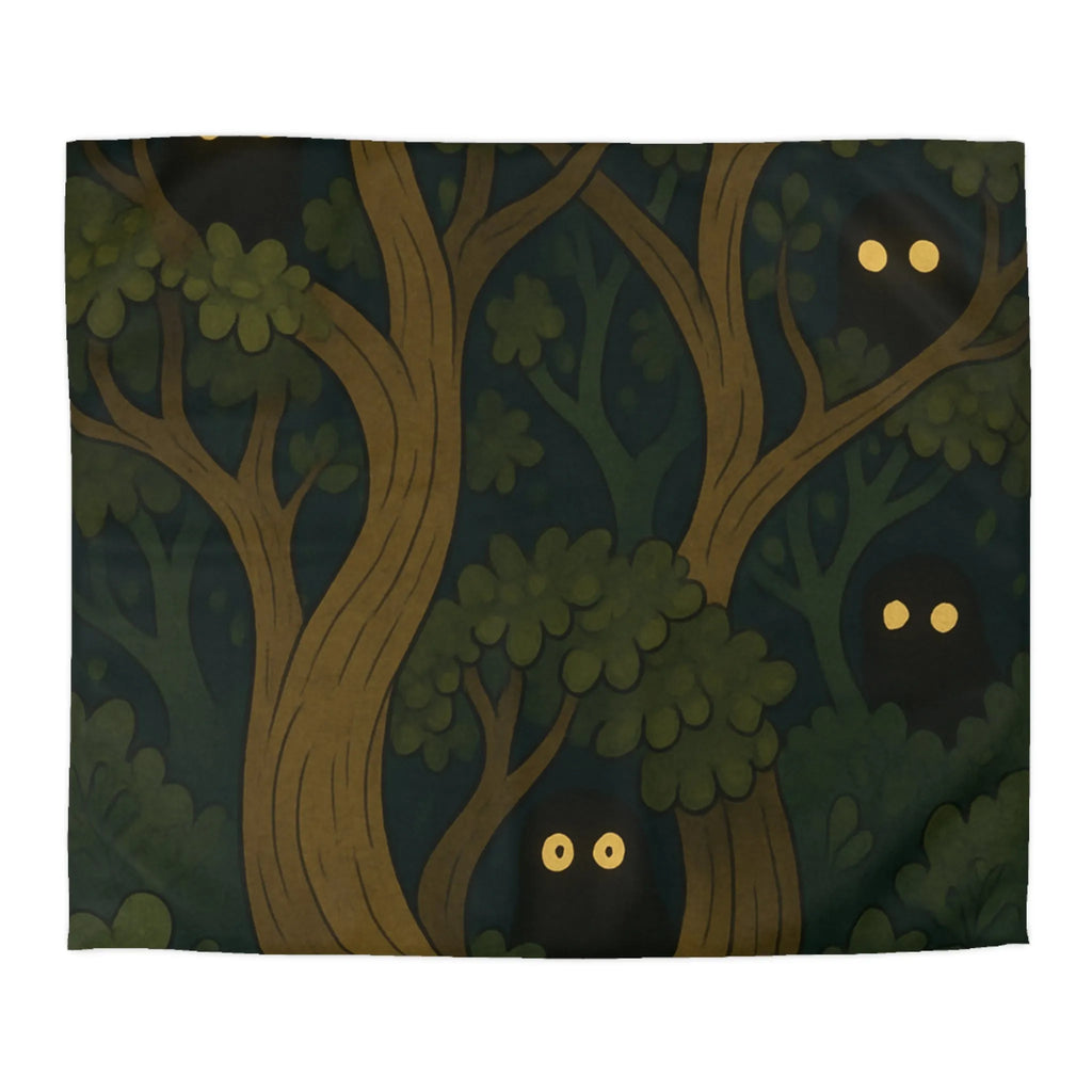 Envoûtante housse de couette forêt mystérieuse avec créatures lumineuses pour décoration intérieure unique