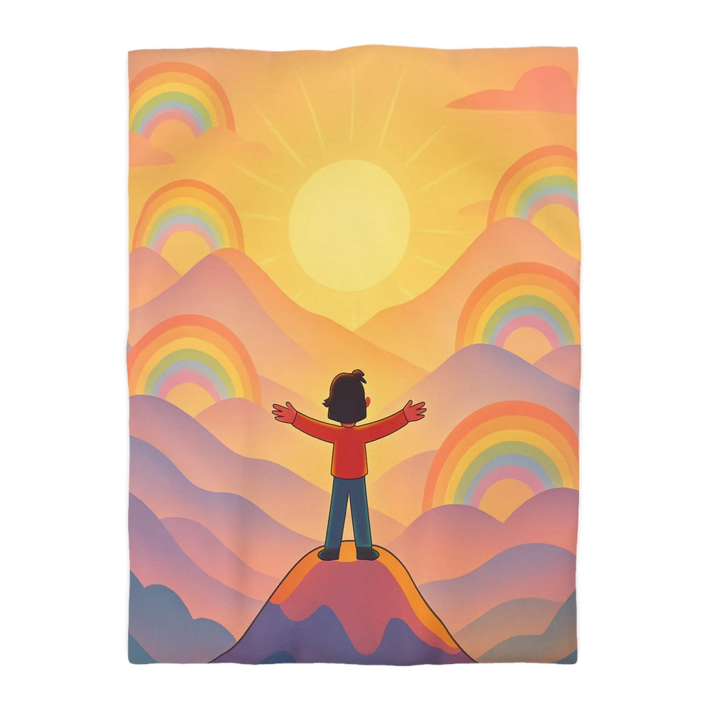 Housse de Couette Microfibre Art Graphique Contemporain Style Décoratif Chambre Tendance