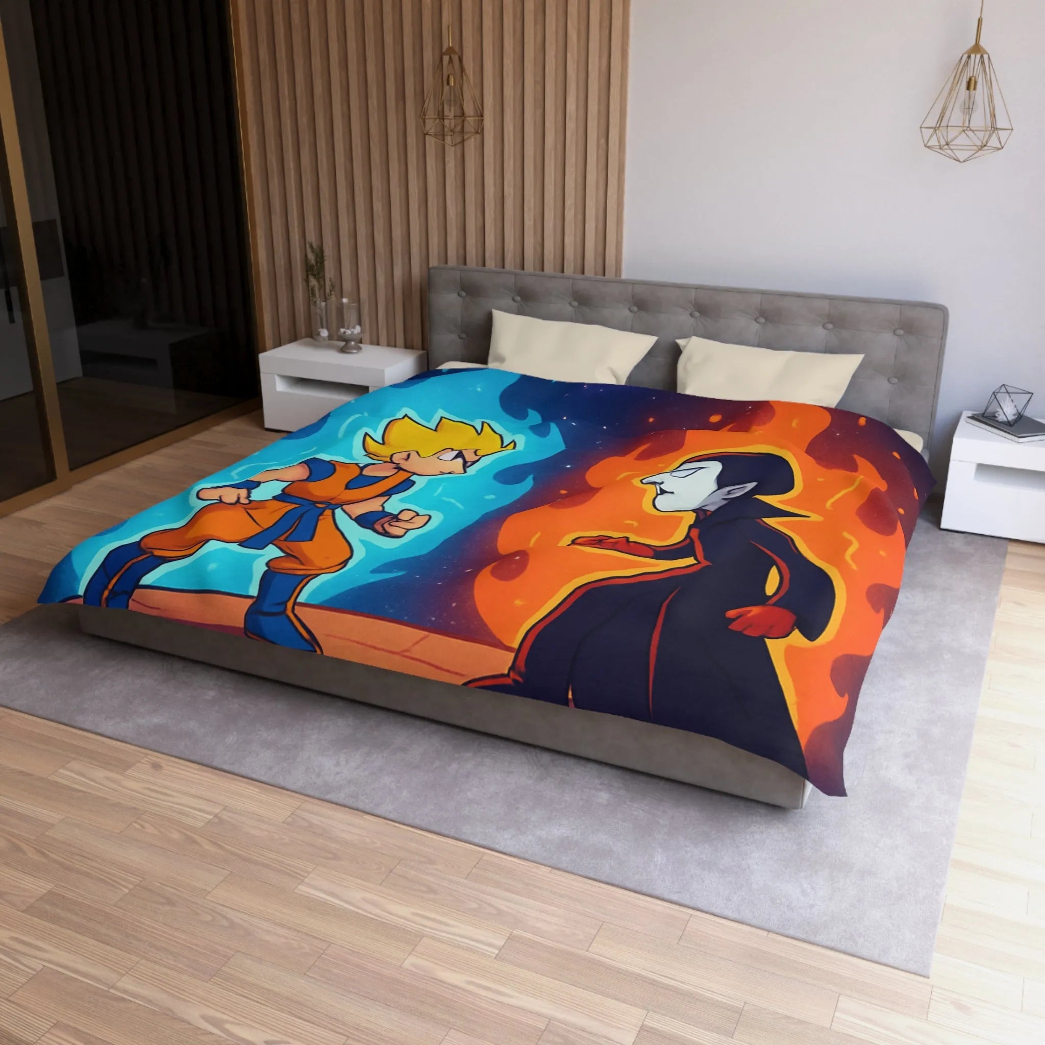 Housse de Couette Microfibre Art Graphique Contemporain Style Décoratif Chambre Tendance