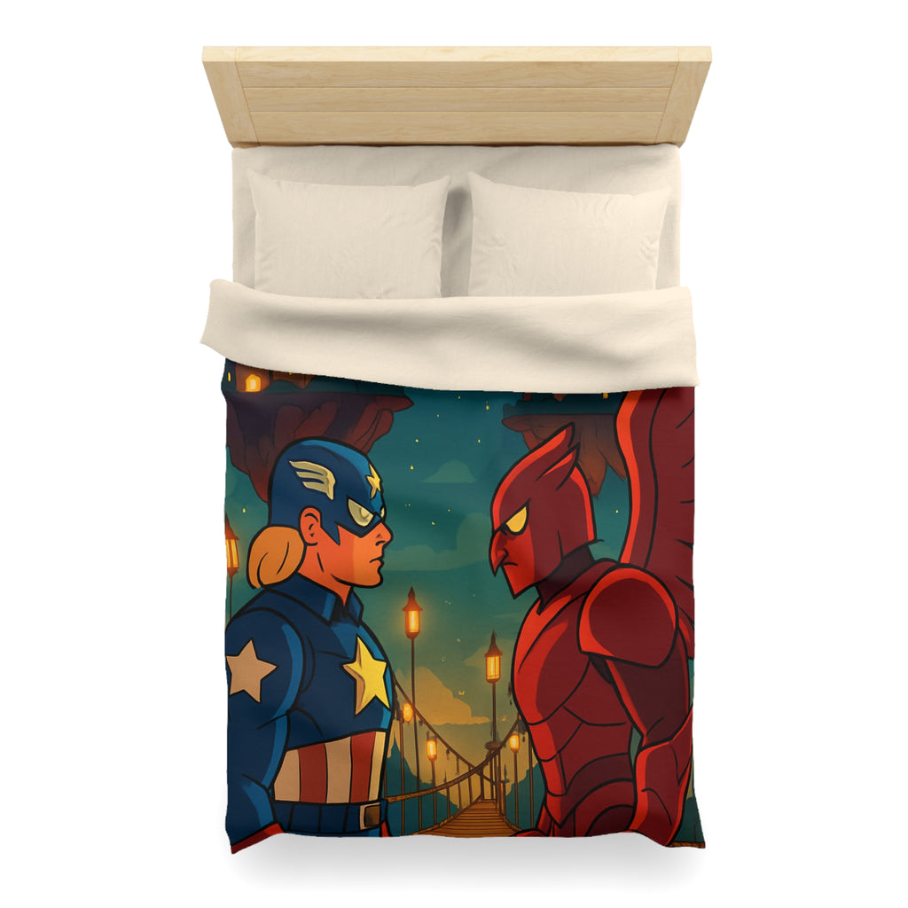 Housse de Couette Microfibre Design Artistique Moderne Décoration Chambre Confort Premium