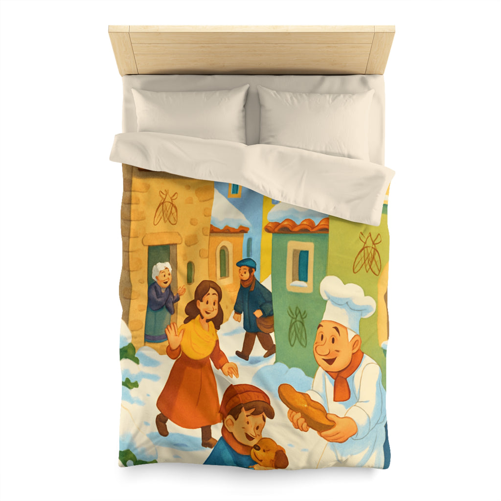 Housse de Couette Microfibre Design Artistique Moderne Décoration Chambre Confort Premium