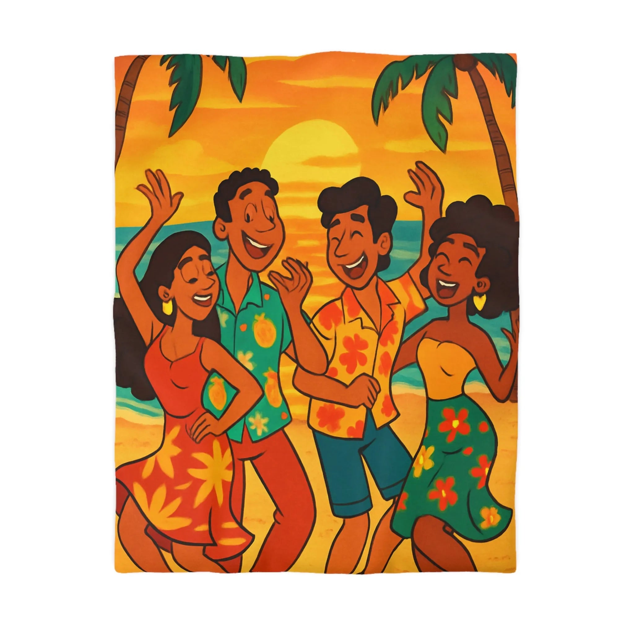 Housse de Couette Microfibre Art Graphique Contemporain Style Décoratif Chambre Tendance