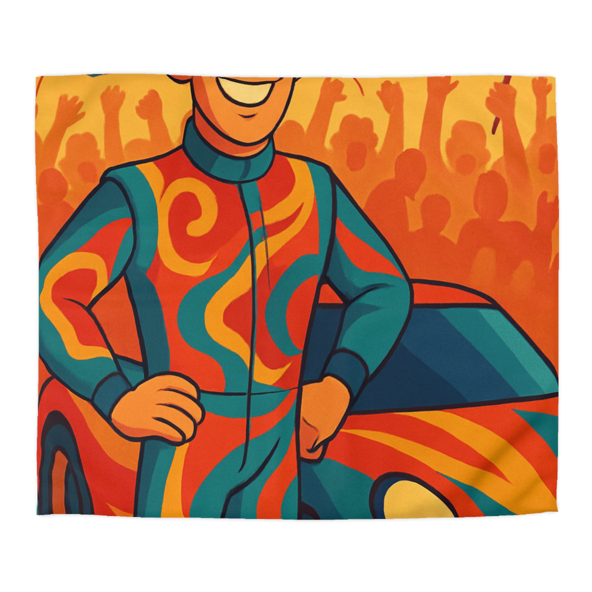 Housse de Couette Microfibre Illustration Unique Design Moderne Décoration Intérieure Raffinée