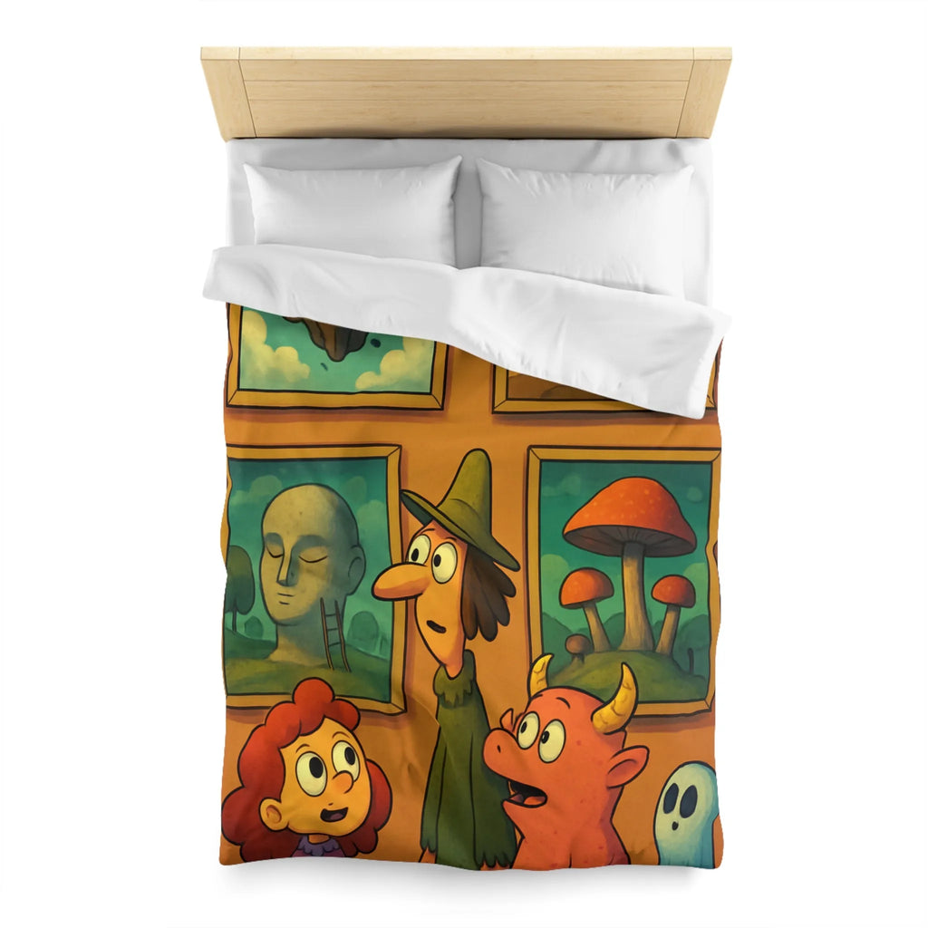 Housse de Couette Magique avec Paysages Oniriques et Personnages Enchantés pour Chambre de Rêve