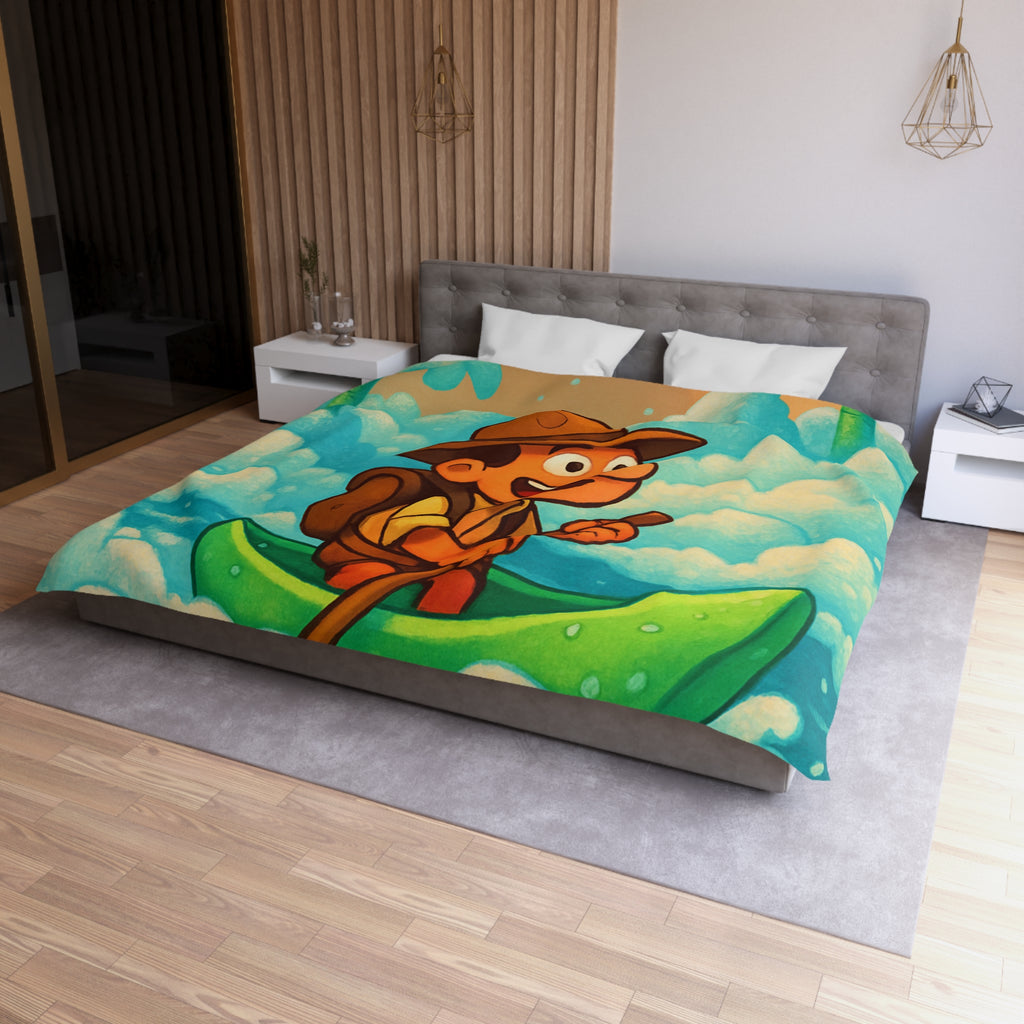 Housse de Couette Microfibre Motif Créatif Original Style Contemporain Chambre Élégante