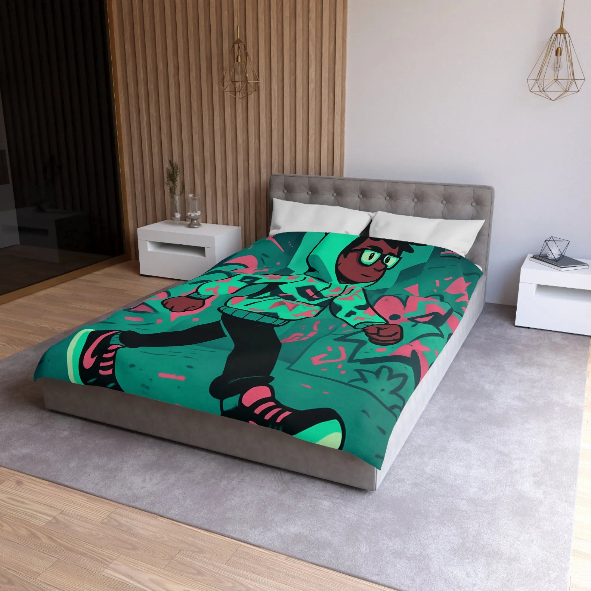 Housse de Couette Microfibre Création Artistique Moderne Design Exclusif Décoration Chambre