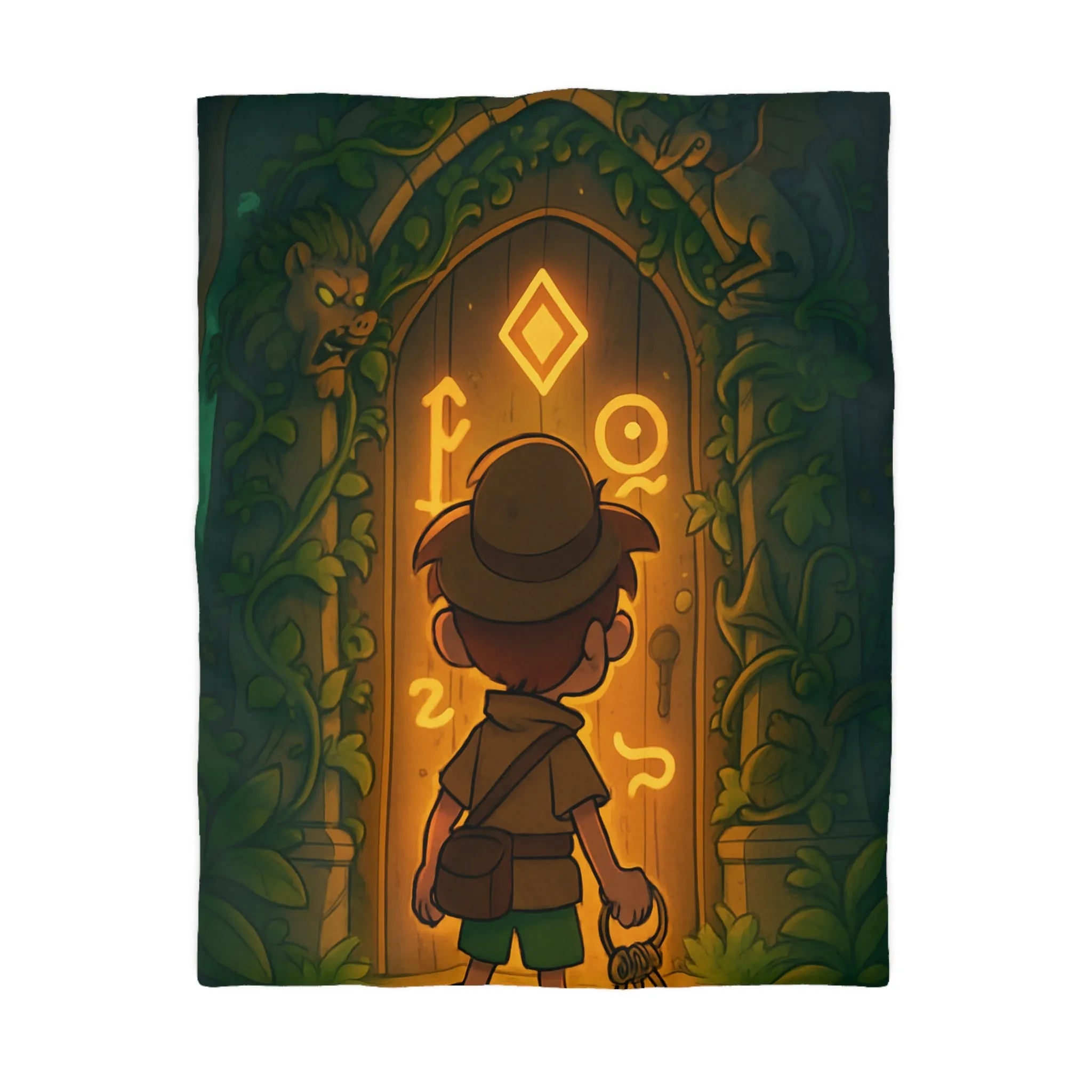 Explorez l'univers enchanté avec cette housse de couette magique et mystérieuse pour enfants