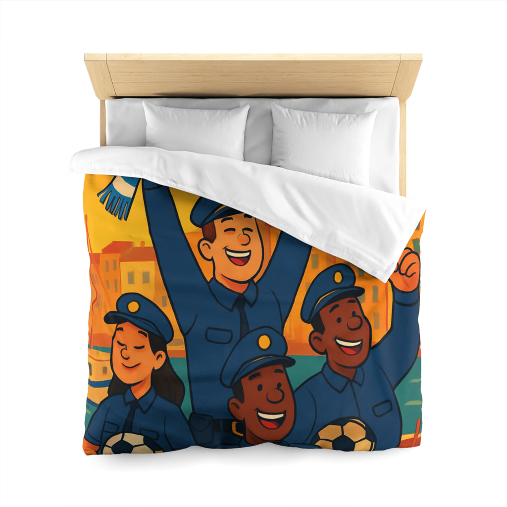 Housse de Couette Microfibre Illustration Unique Design Moderne Décoration Intérieure Raffinée