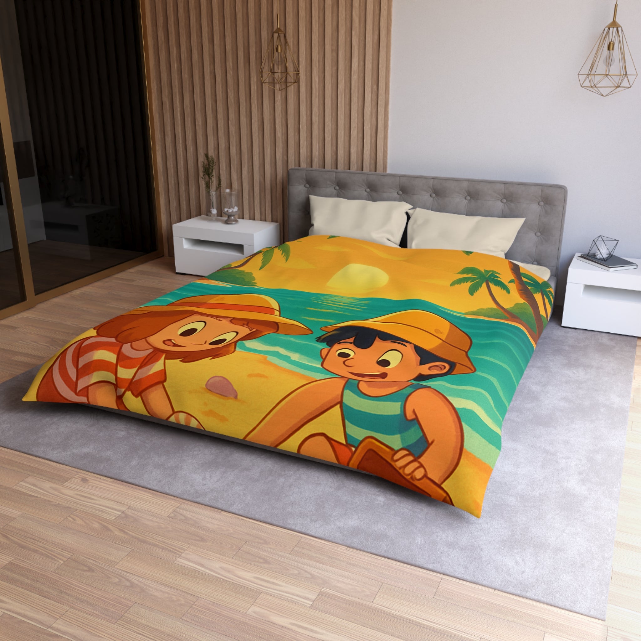 Housse de Couette Microfibre Création Artistique Moderne Design Exclusif Décoration Chambre