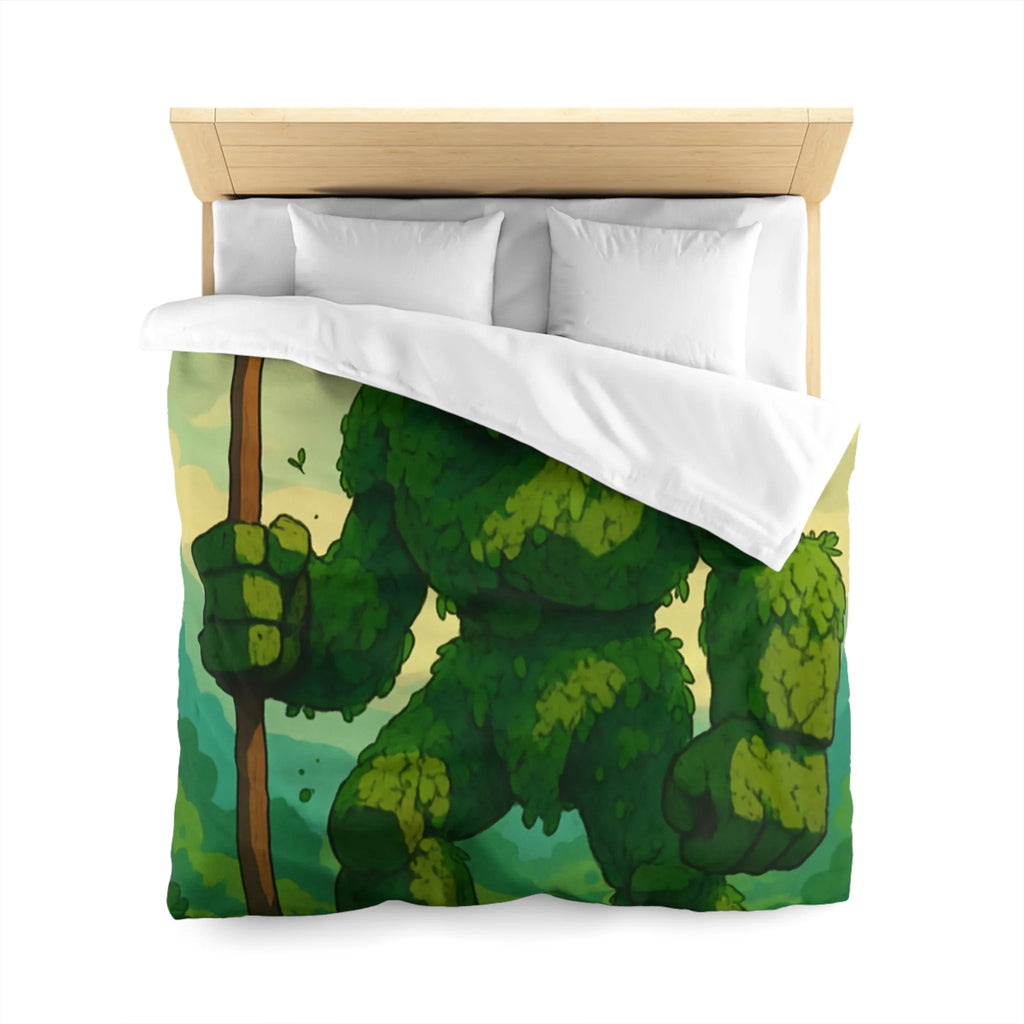 Housse de Couette avec Géant de Feuillage et Abeilles, Ambiance Fantaisiste Naturelle