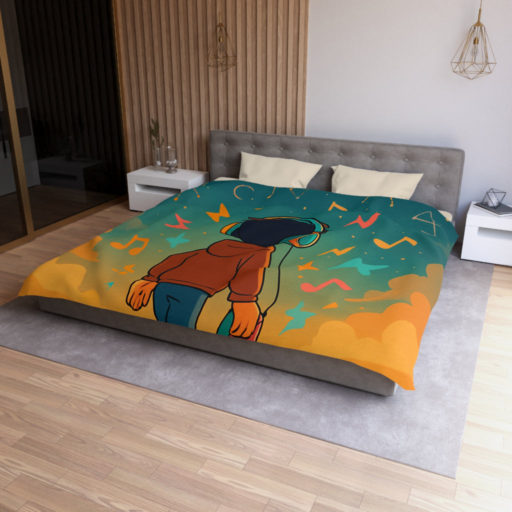 Housse de couette rêve étoilé pour jeunes musiciens et amateurs de constellations