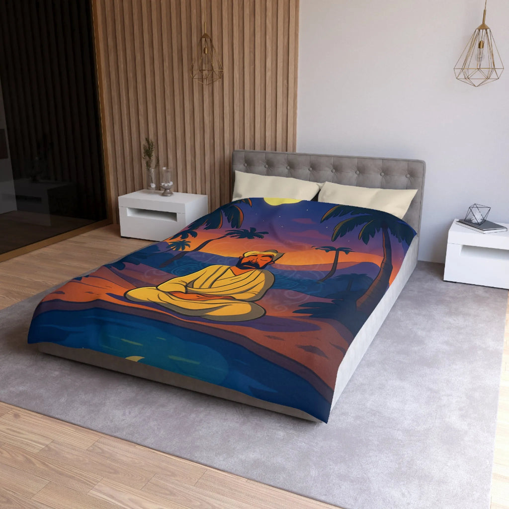 Housse de Couette Microfibre Art Graphique Contemporain Style Décoratif Chambre Tendance