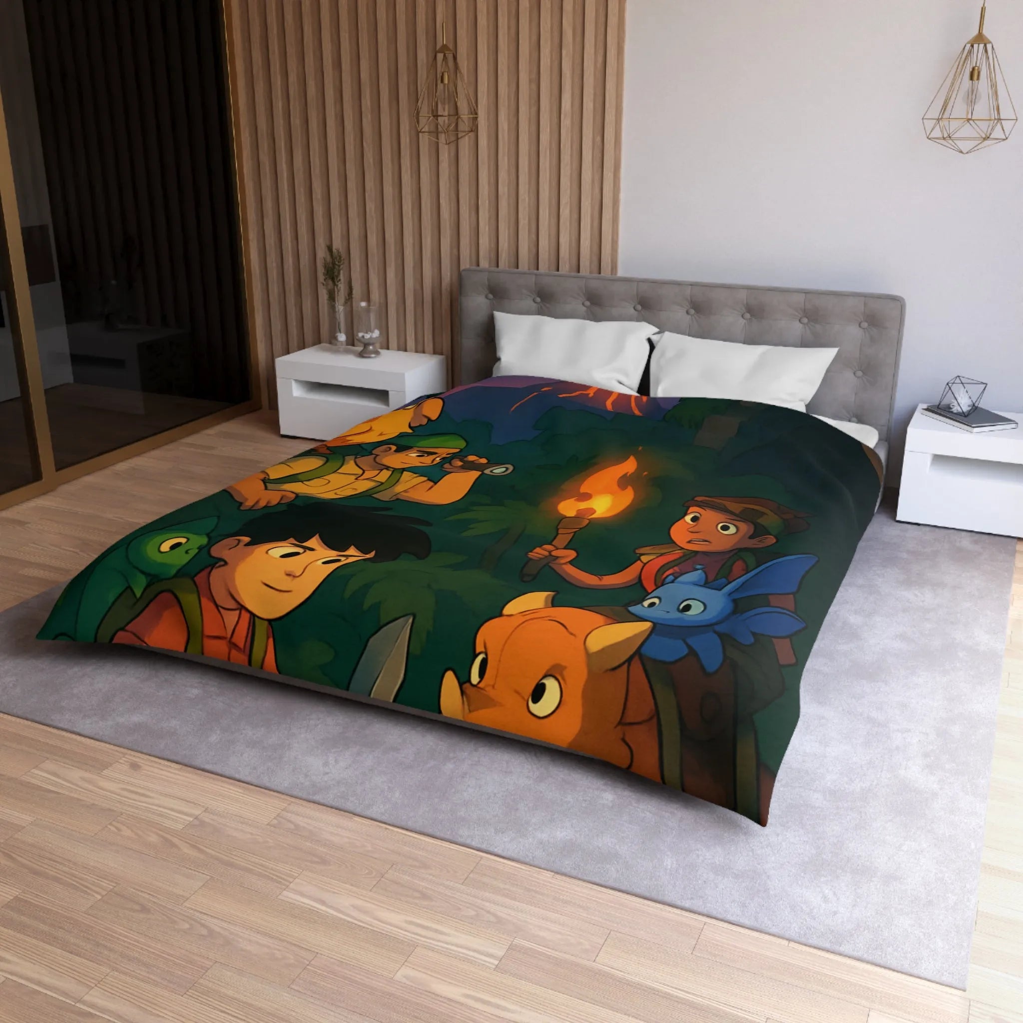 Explorez la jungle en famille avec des amis animaux et un volcan en éruption.