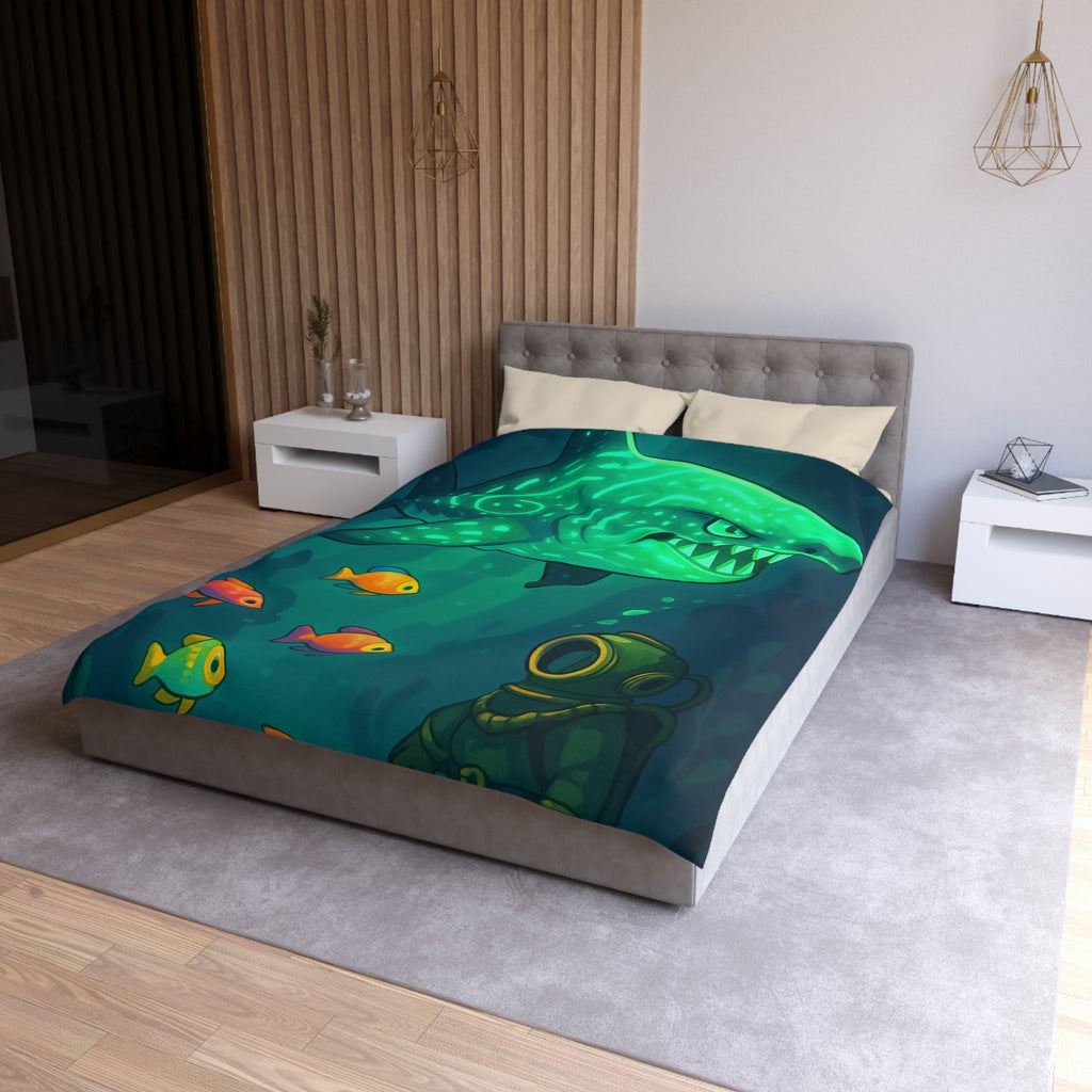 Housse de Couette Microfibre Illustration Unique Design Moderne Décoration Intérieure Raffinée