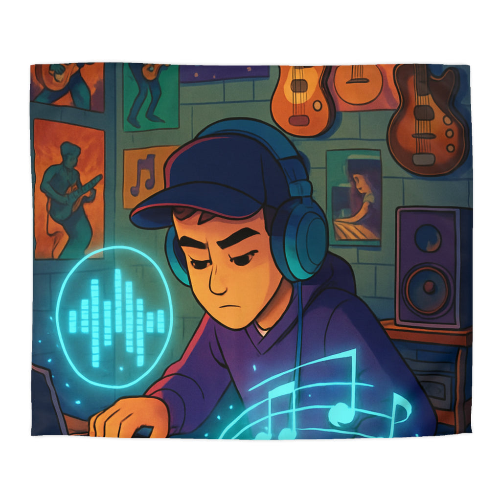 Housse de Couette Microfibre Illustration Unique Design Moderne Décoration Intérieure Raffinée