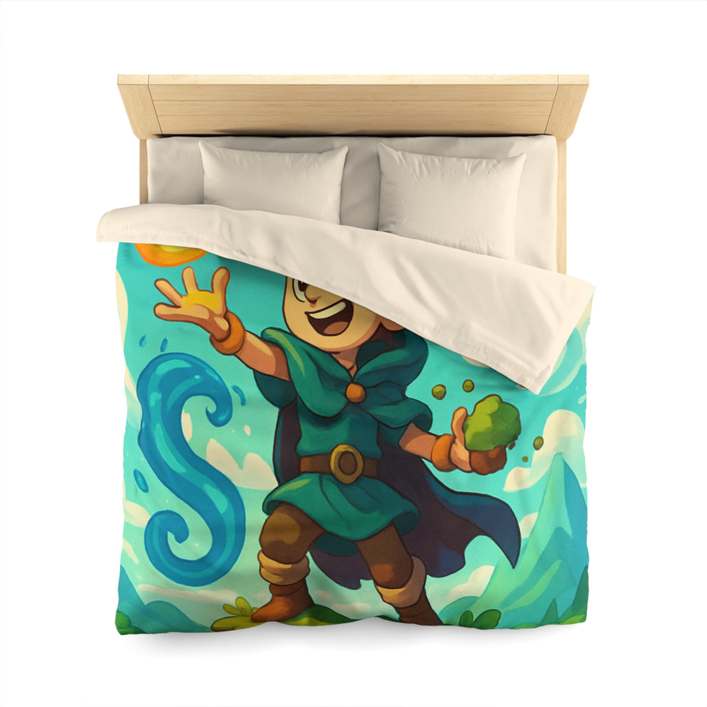 Housse de Couette Microfibre Motif Créatif Original Style Contemporain Chambre Élégante