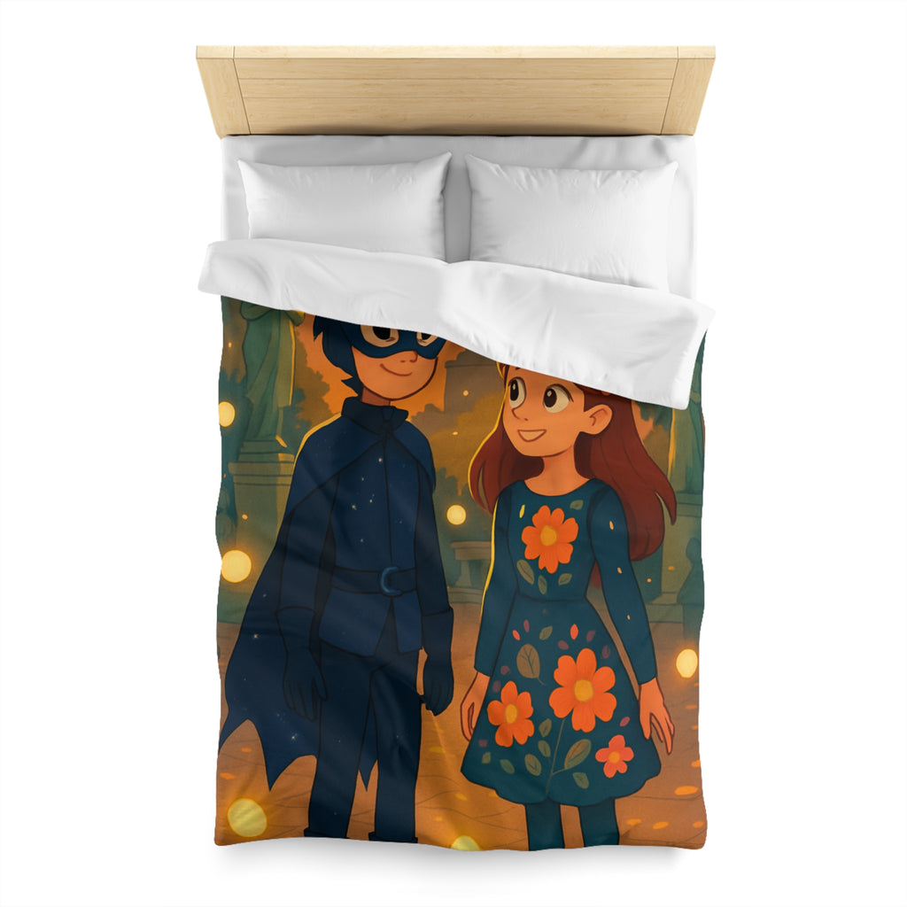 Housse de Couette Microfibre Motif Créatif Original Style Contemporain Chambre Élégante