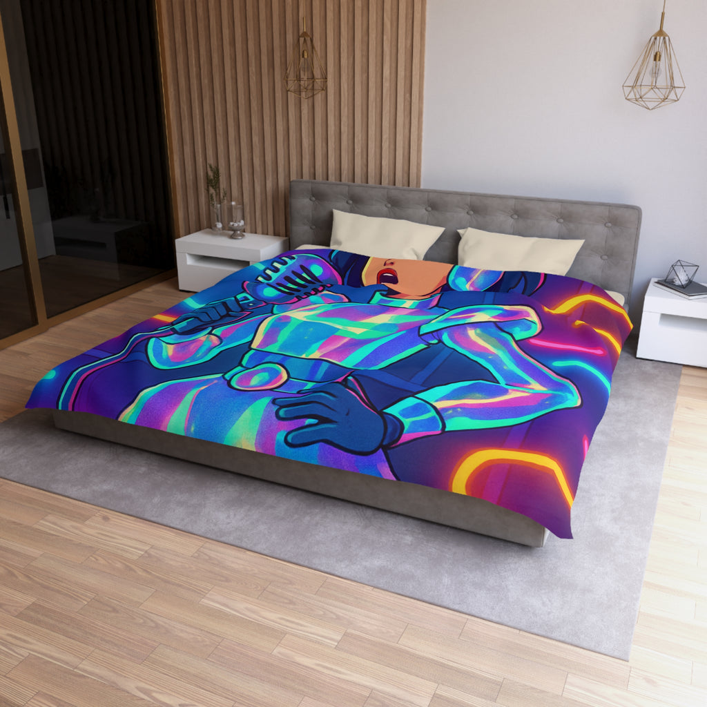 Housse de Couette Microfibre Design Artistique Moderne Décoration Chambre Confort Premium