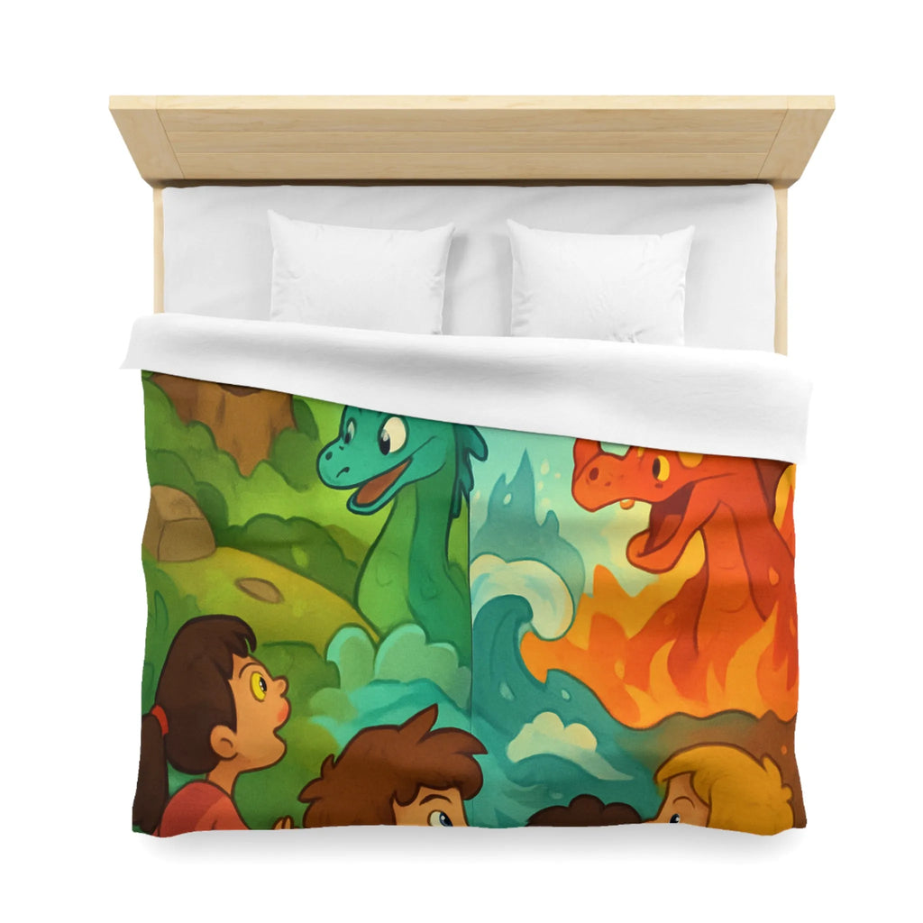 Housse de Couette Enfant Dragon Pegasus Forêt Féerie Animé Décor Magique Nature