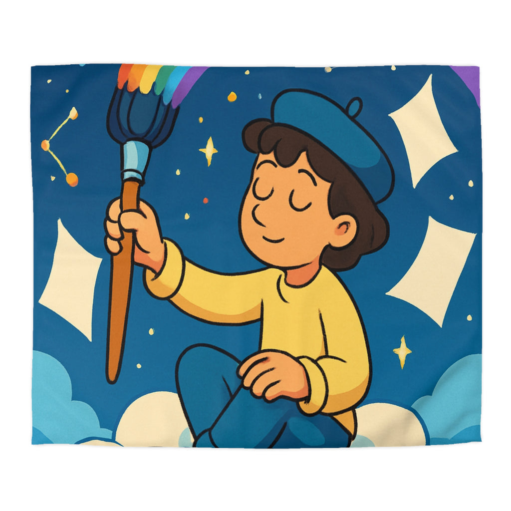 Housse de Couette Microfibre Illustration Unique Design Moderne Décoration Intérieure Raffinée