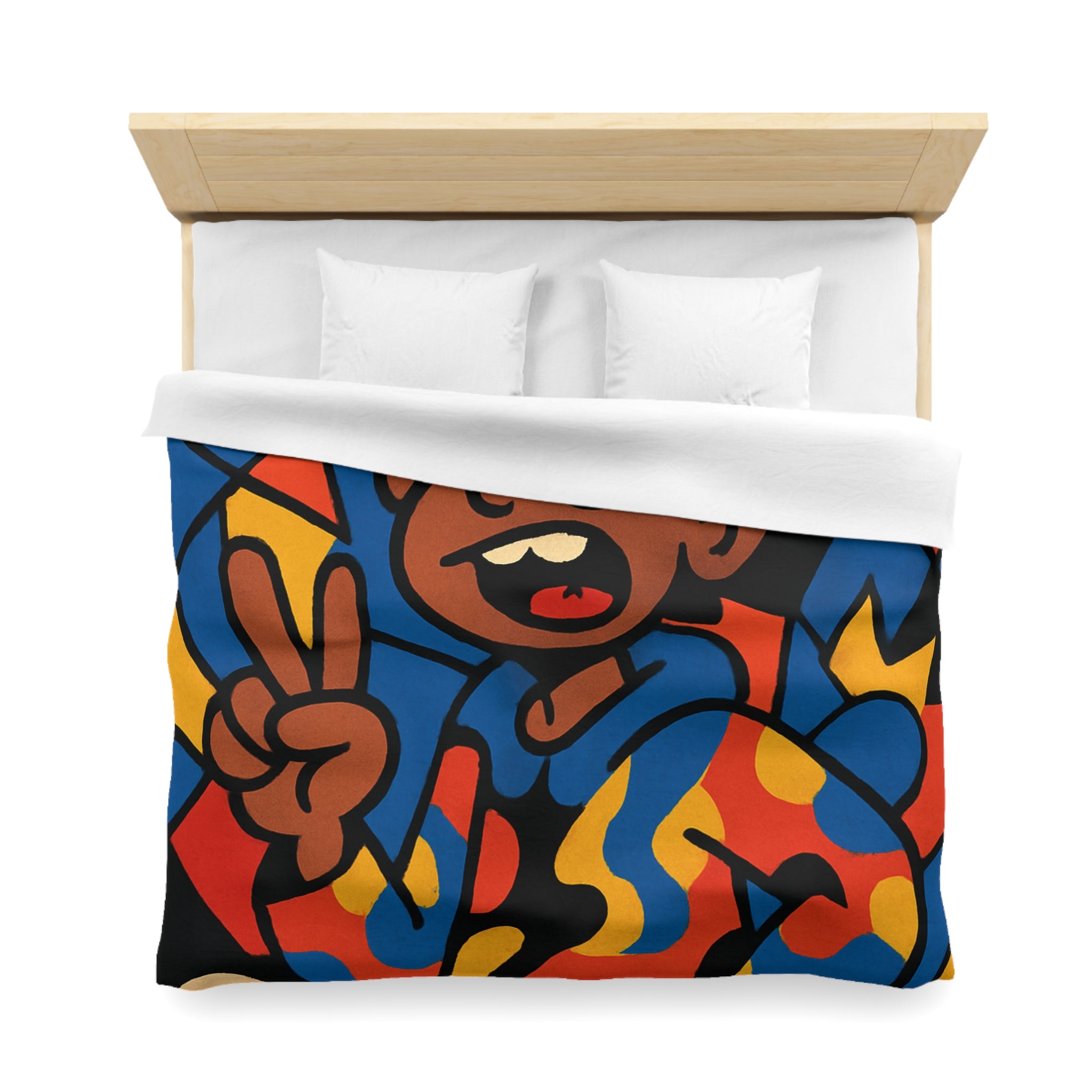 Housse de Couette Vibrante avec Motifs de Crânes et Couronnes pour Adolescents Créatifs