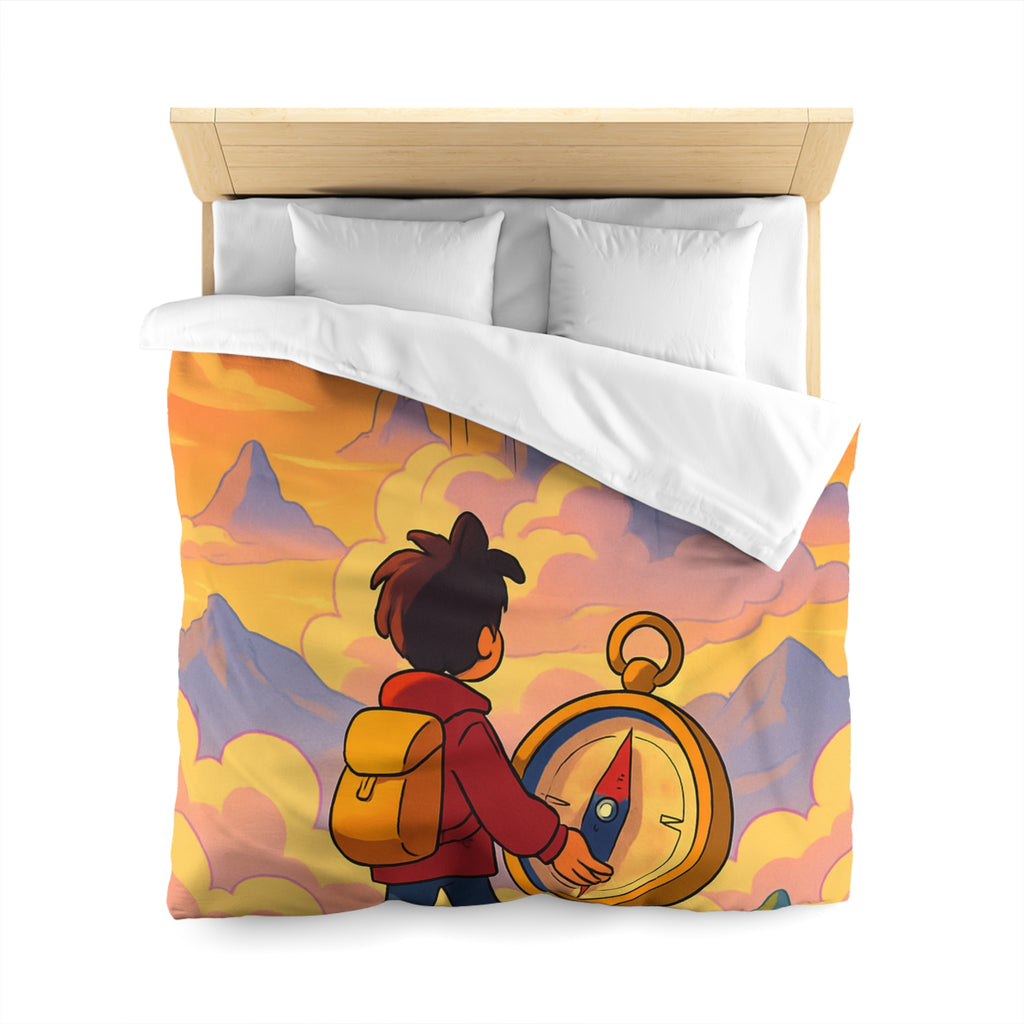 Housse de Couette Microfibre Motif Créatif Original Style Contemporain Chambre Élégante