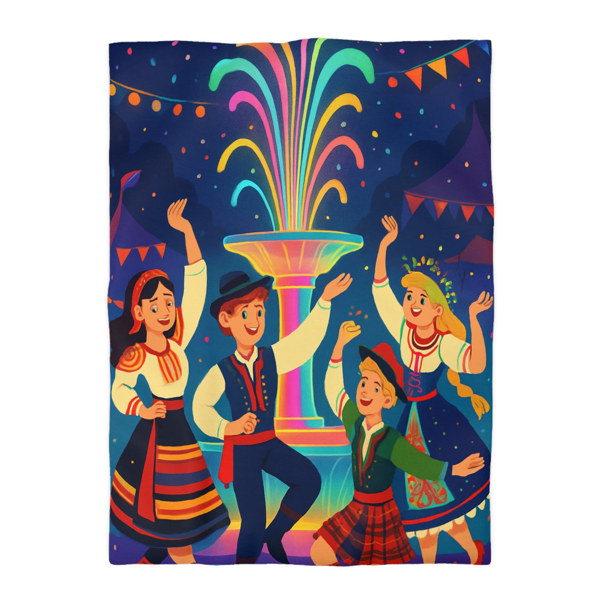 Housse de Couette Microfibre Illustration Unique Design Moderne Décoration Intérieure Raffinée