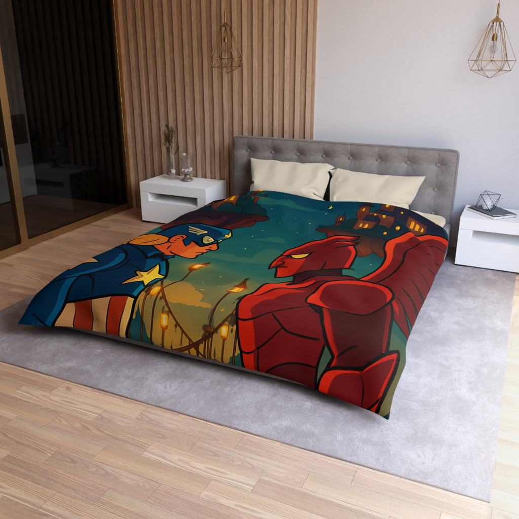 Housse de Couette Microfibre Design Artistique Moderne Décoration Chambre Confort Premium