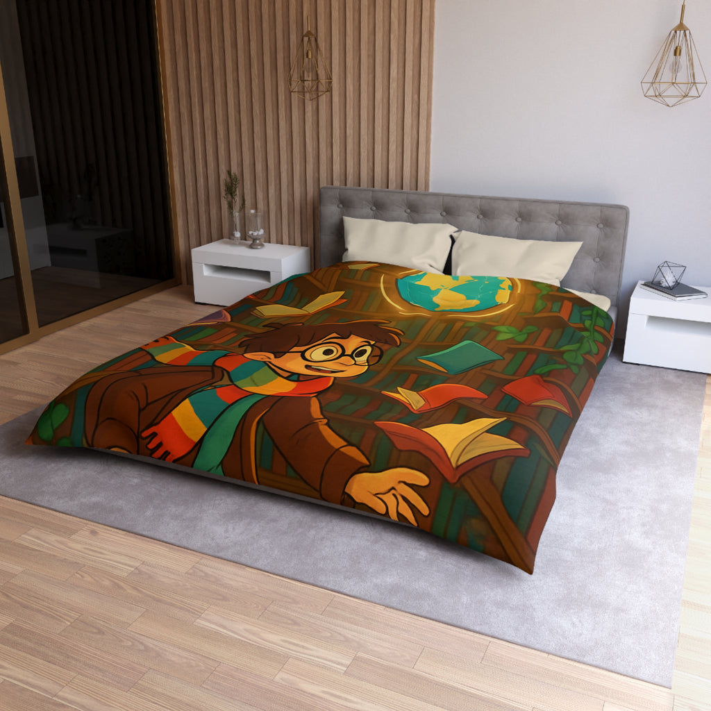 Housse de Couette Microfibre Motif Créatif Original Style Contemporain Chambre Élégante