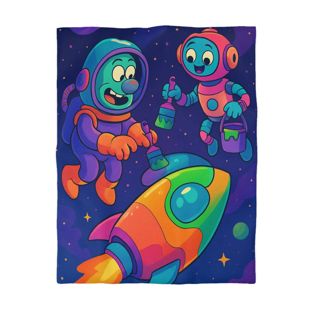 Housse de Couette Microfibre Art Graphique Contemporain Style Décoratif Chambre Tendance