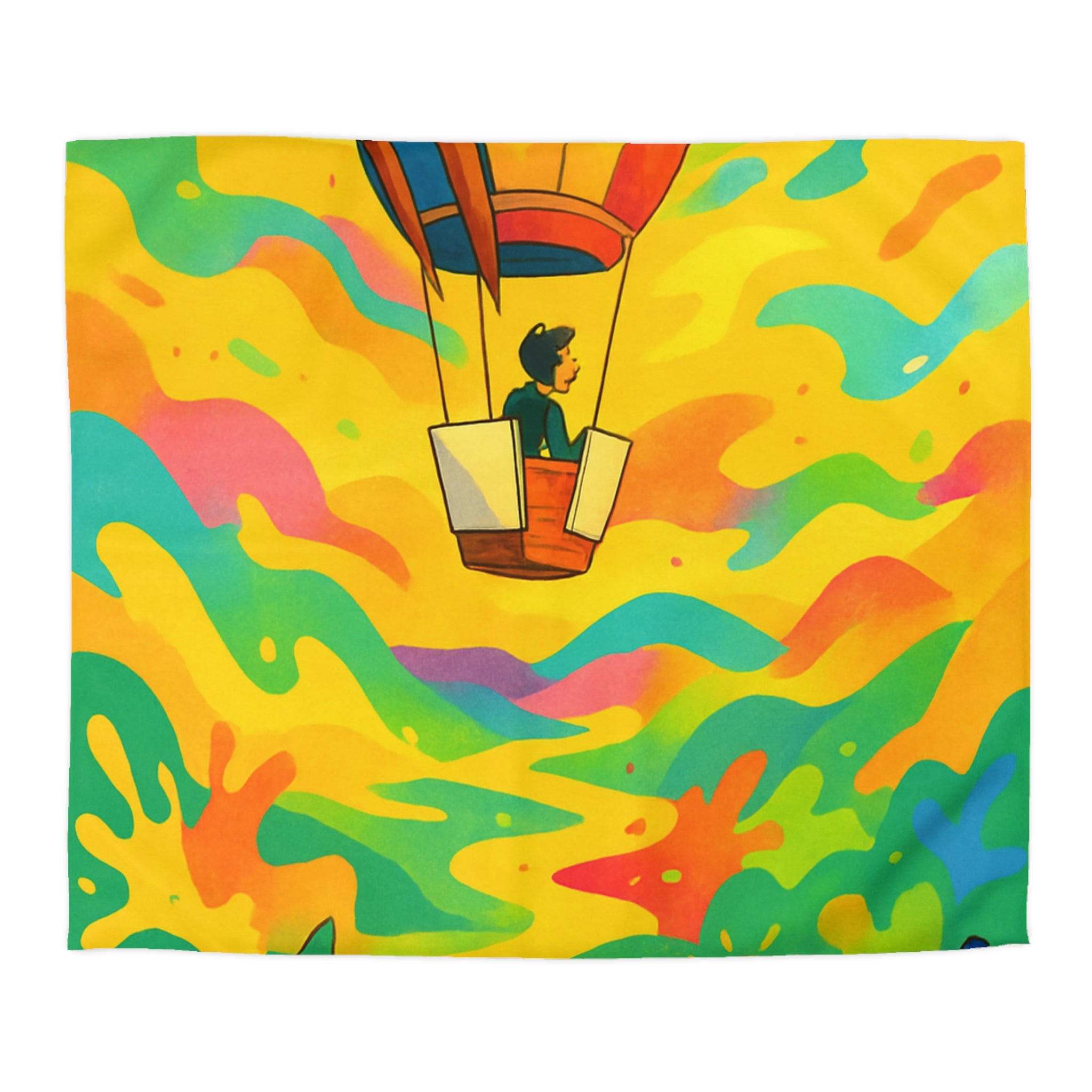 Housse de Couette Microfibre Design Artistique Moderne Décoration Chambre Confort Premium