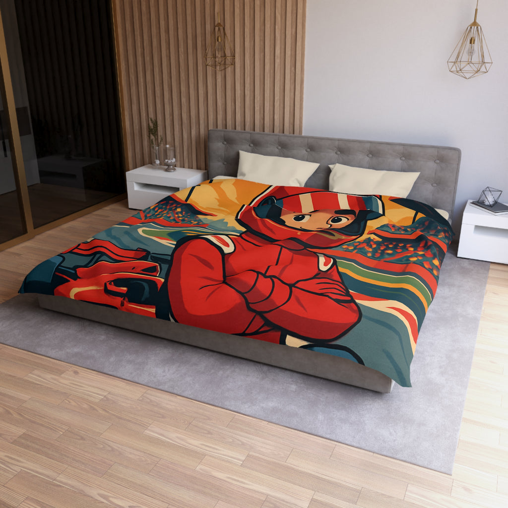 Housse de Couette Microfibre Illustration Unique Design Moderne Décoration Intérieure Raffinée