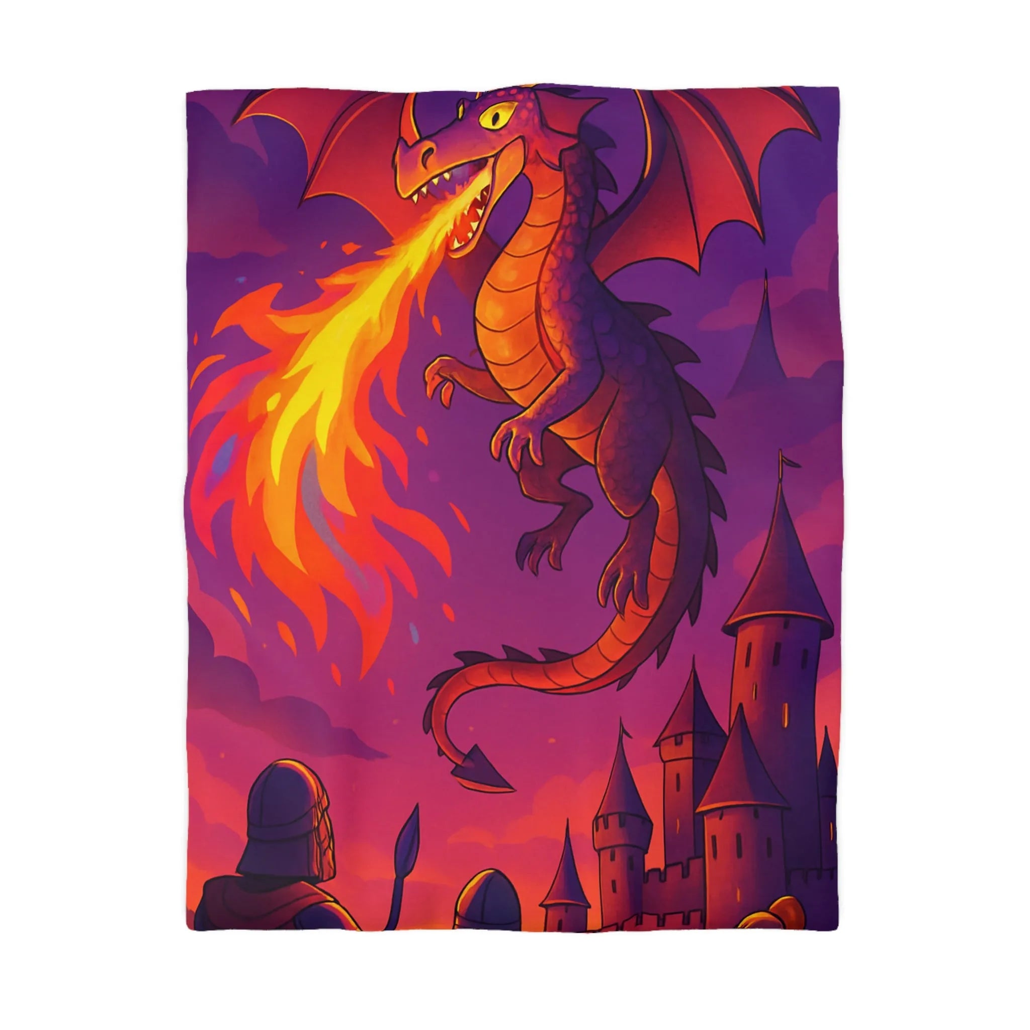 Envolez-vous avec un dragon cracheur de feu protégeant un château médiéval ensorcelé