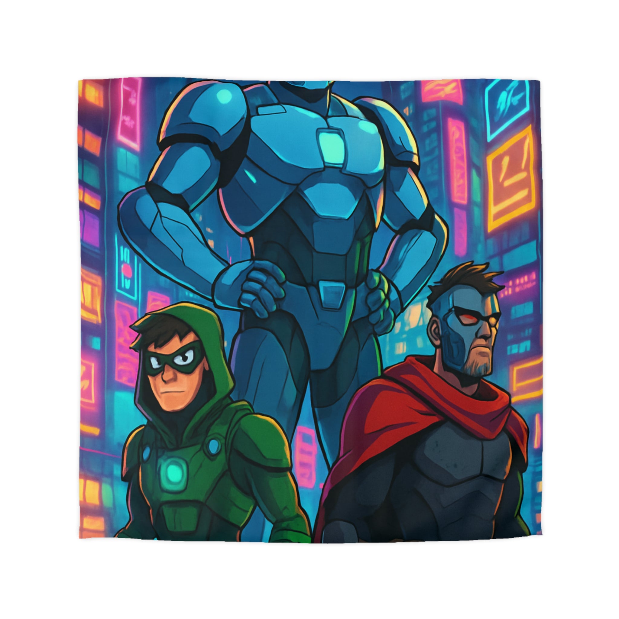 Housse de Couette Microfibre Illustration Unique Design Moderne Décoration Intérieure Raffinée