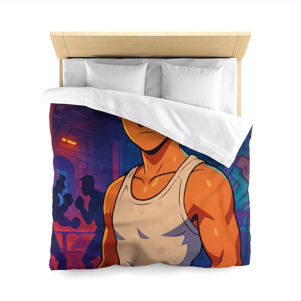 Housse de Couette Microfibre Art Graphique Contemporain Style Décoratif Chambre Tendance