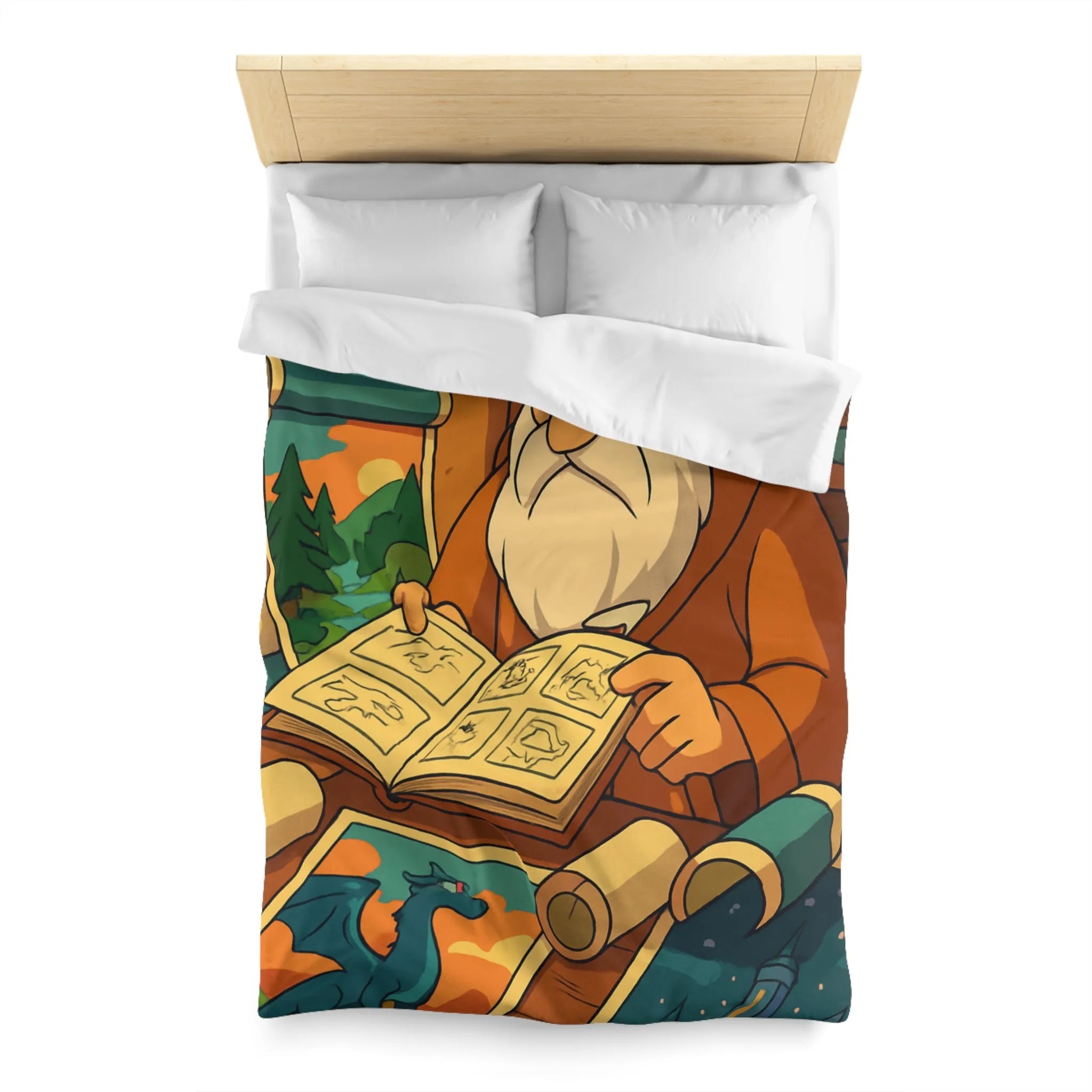 Explorez un monde magique avec cette housse de couette au design enchanteur et coloré