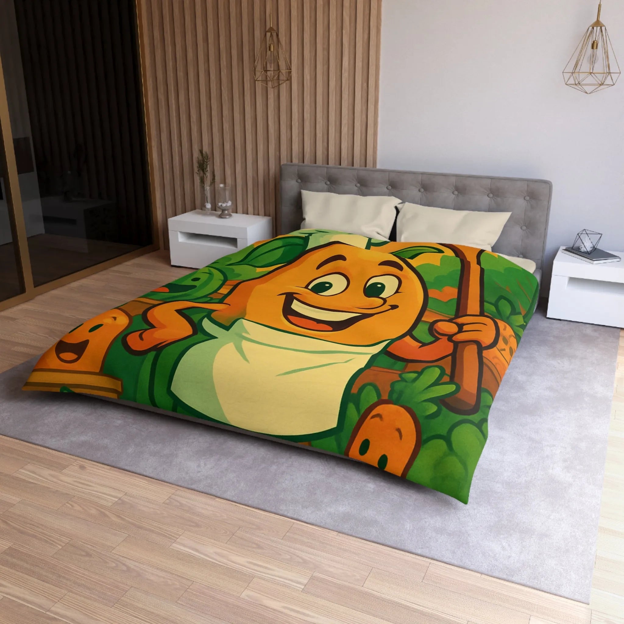 Housse de Couette Microfibre Art Graphique Contemporain Style Décoratif Chambre Tendance