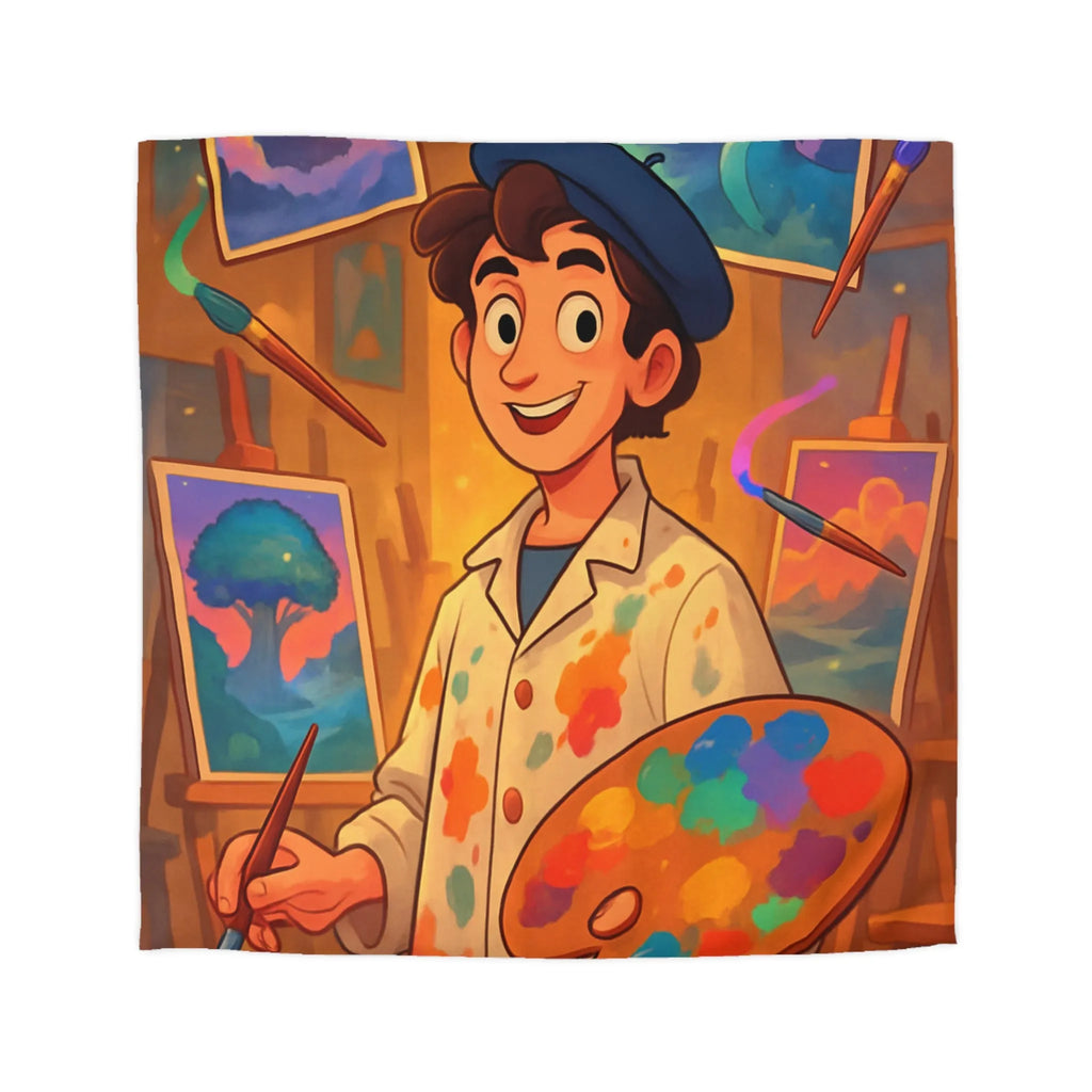 Housse de Couette Microfibre Art Graphique Contemporain Style Décoratif Chambre Tendance