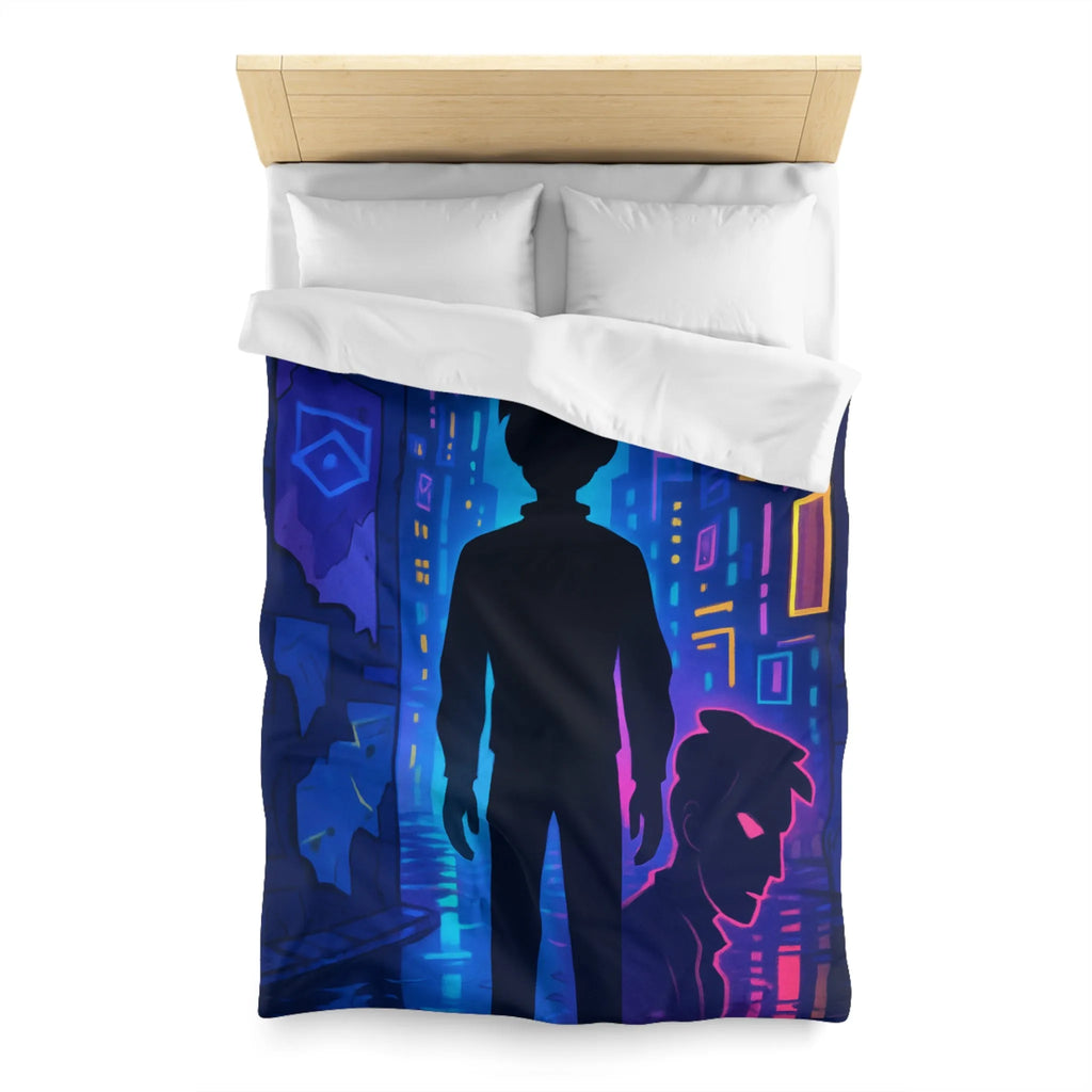 Housse de Couette Microfibre Art Graphique Contemporain Style Décoratif Chambre Tendance