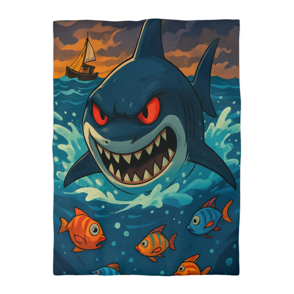 Housse de Couette Colorée aux Requins et Poissons pour Enfants Aventureux et Créatifs