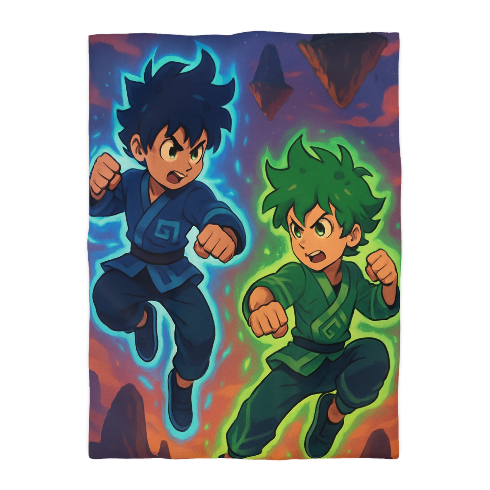 Housse de Couette Microfibre Illustration Unique Design Moderne Décoration Intérieure Raffinée