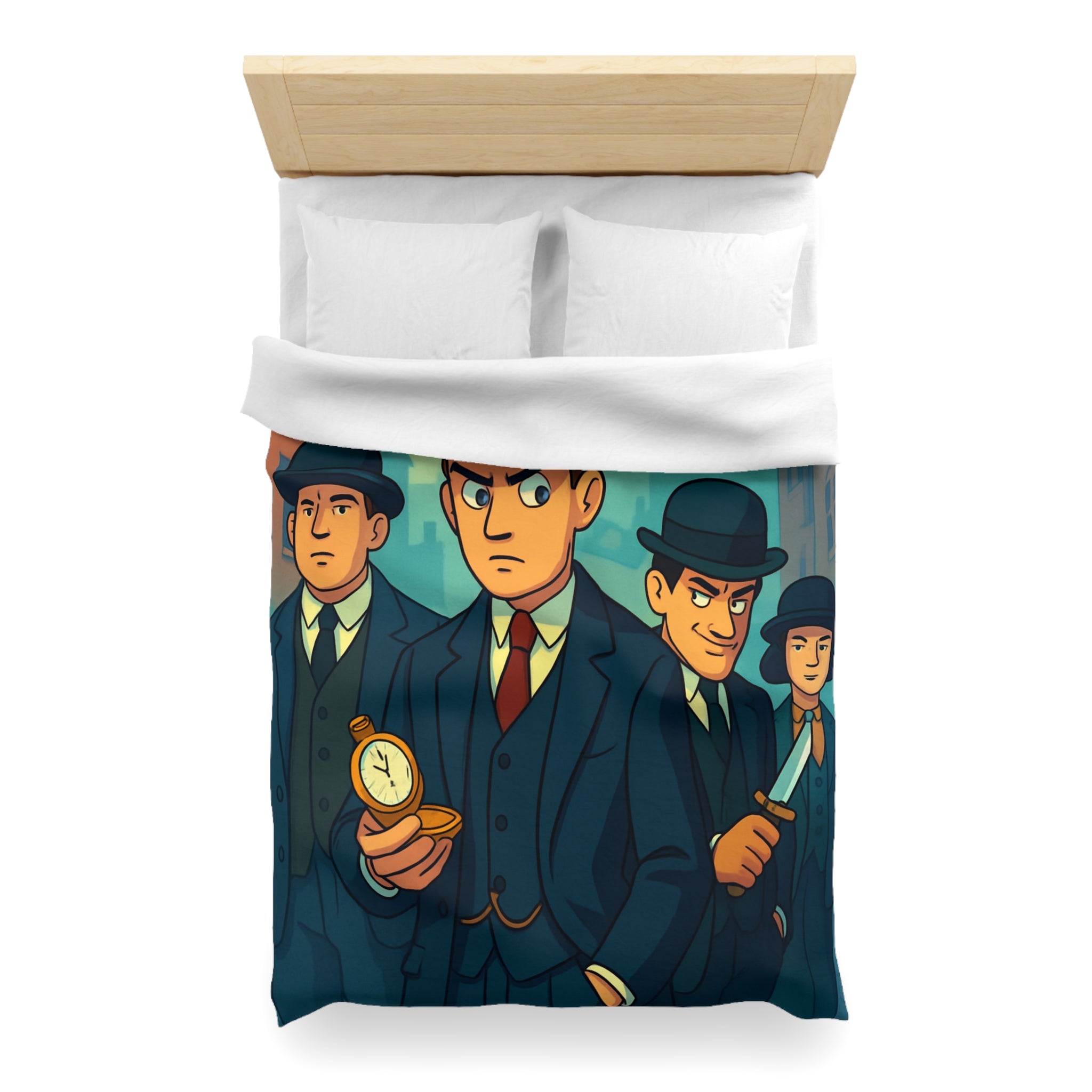 Housse de Couette Microfibre Design Artistique Moderne Décoration Chambre Confort Premium