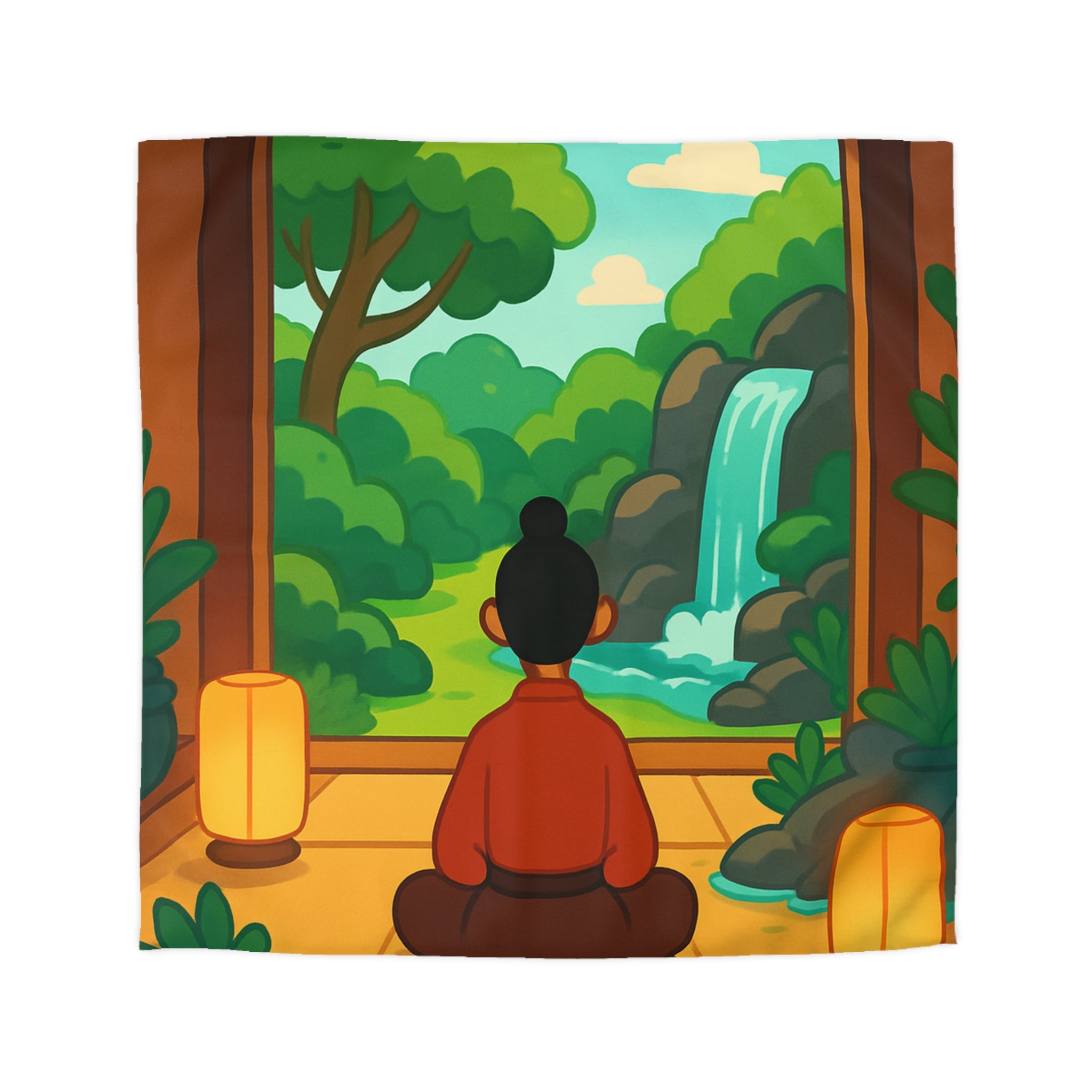 Housse de Couette Microfibre Illustration Unique Design Moderne Décoration Intérieure Raffinée