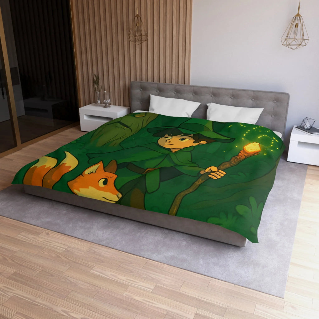 Housse de Couette Microfibre Art Graphique Contemporain Style Décoratif Chambre Tendance