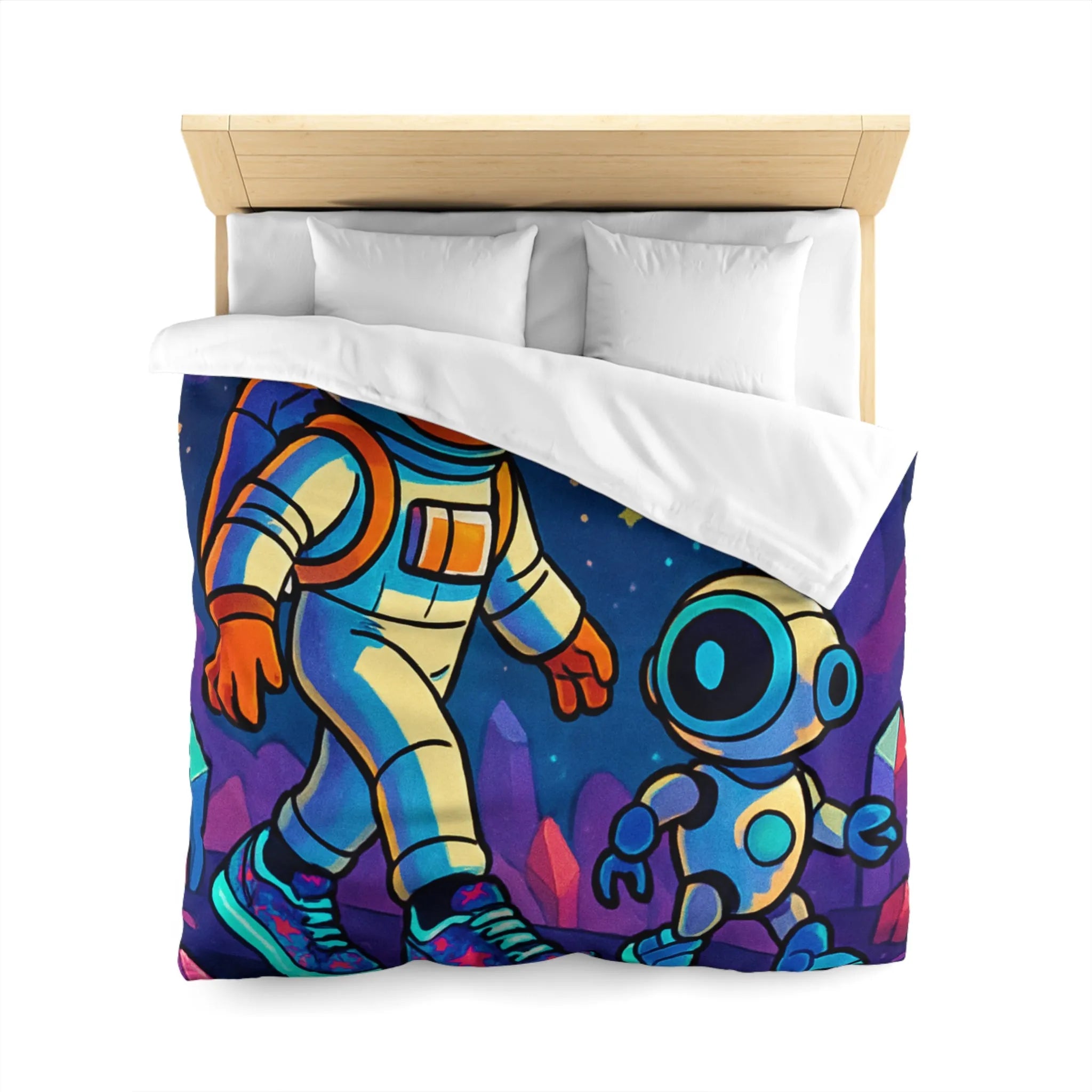 Housse de Couette Microfibre Art Graphique Contemporain Style Décoratif Chambre Tendance