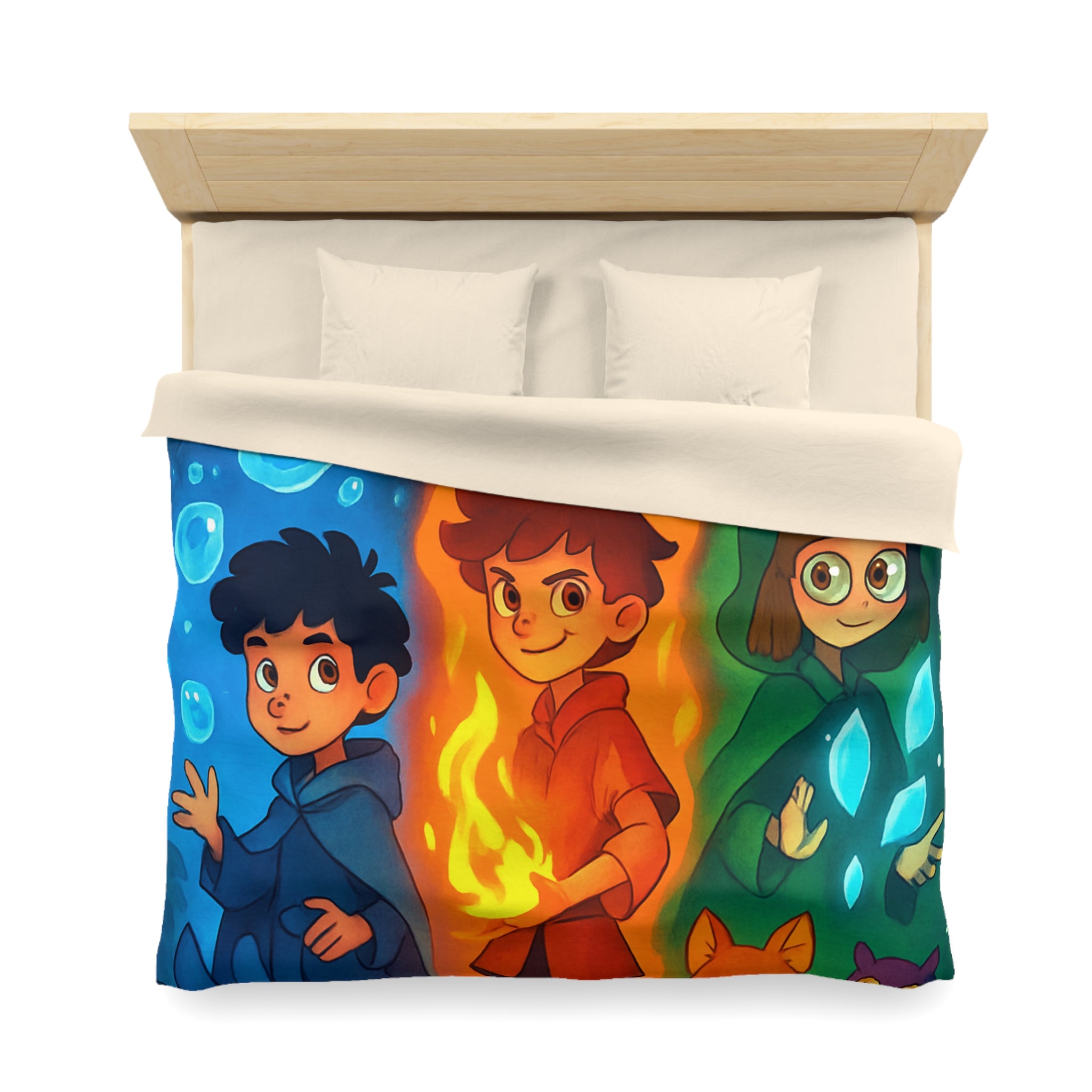 Housse de Couette Microfibre Design Artistique Moderne Décoration Chambre Confort Premium